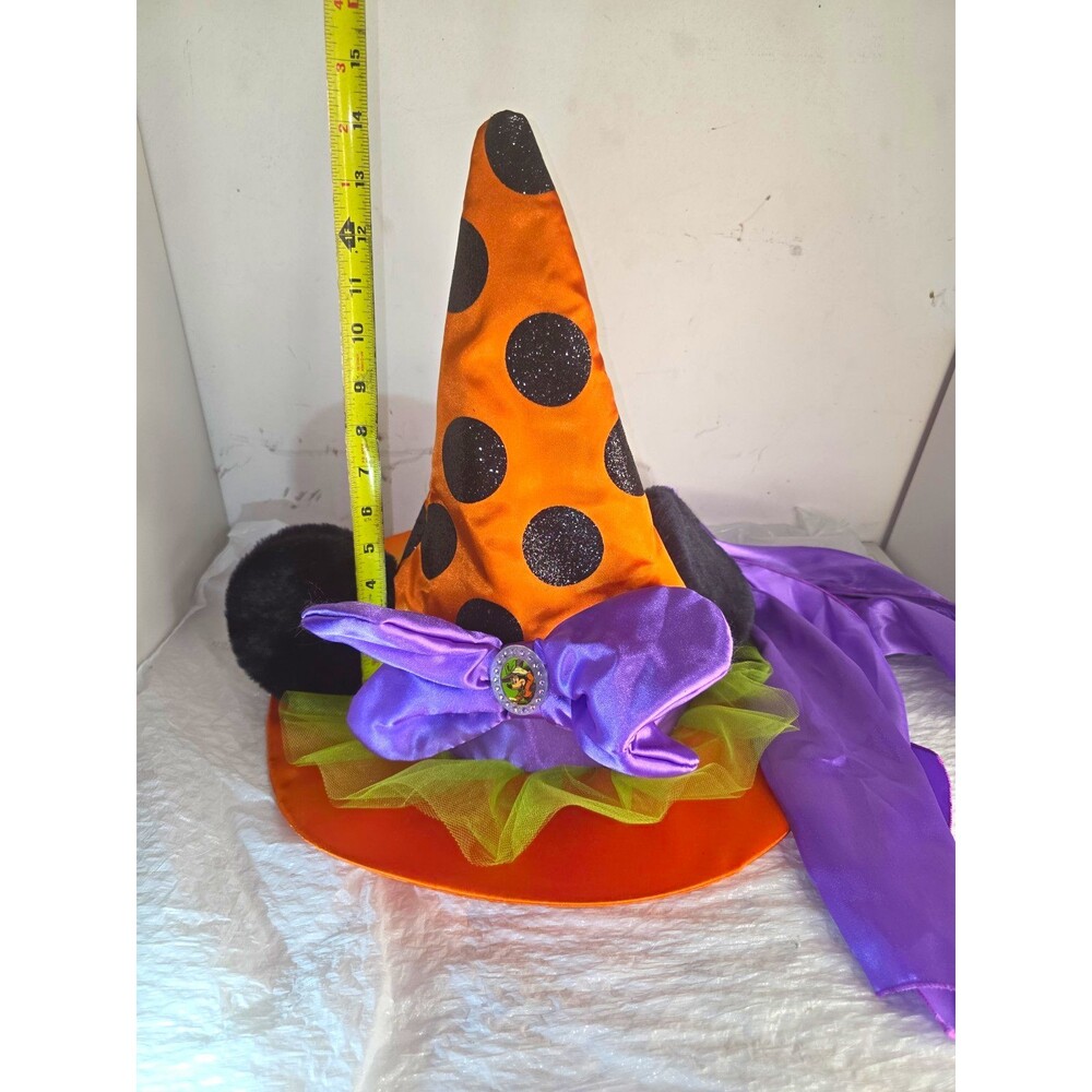 Official Authentic Disney Parks Minnie Mouse Youth Halloween Witch Hat (NWT) 